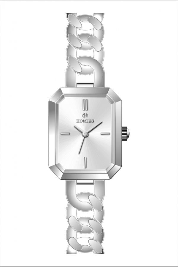 HM25194S01 Çelik Kordonlu Kadın Kol Saati GÜMÜŞ