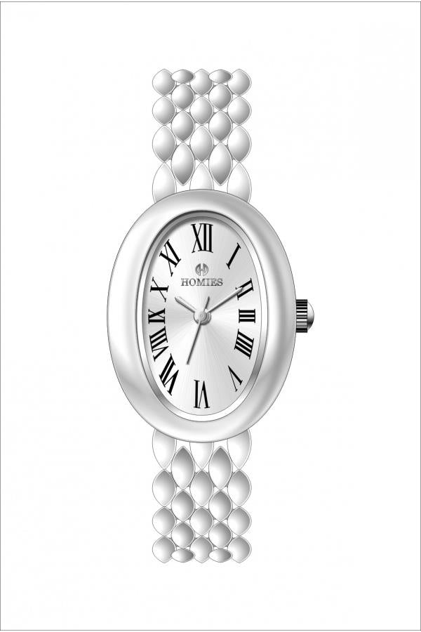 HM25198S01 Çelik Kordonlu Kadın Kol Saati GÜMÜŞ