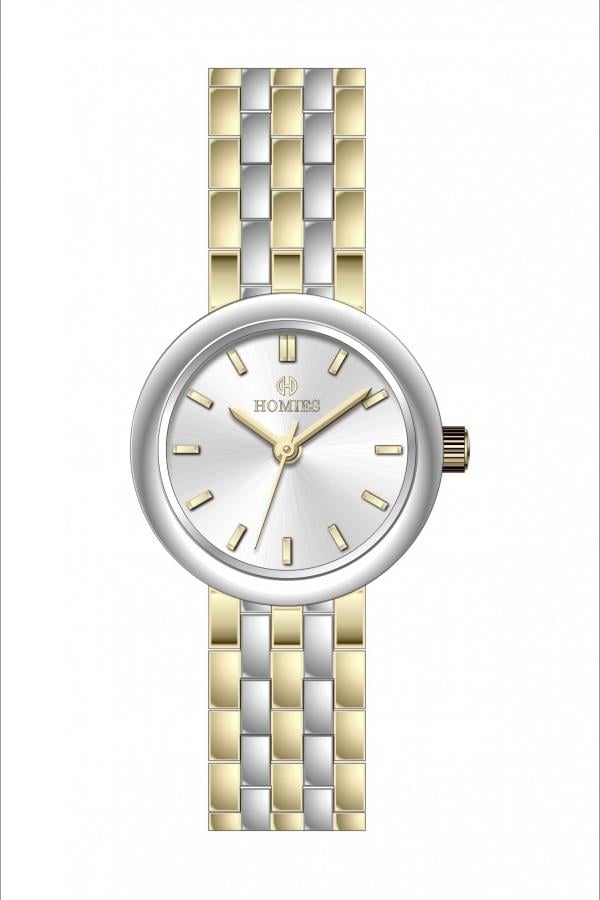 HM25504S01 Çelik Kordonlu Kadın Kol Saati ALTIN - GÜMÜŞ - 2