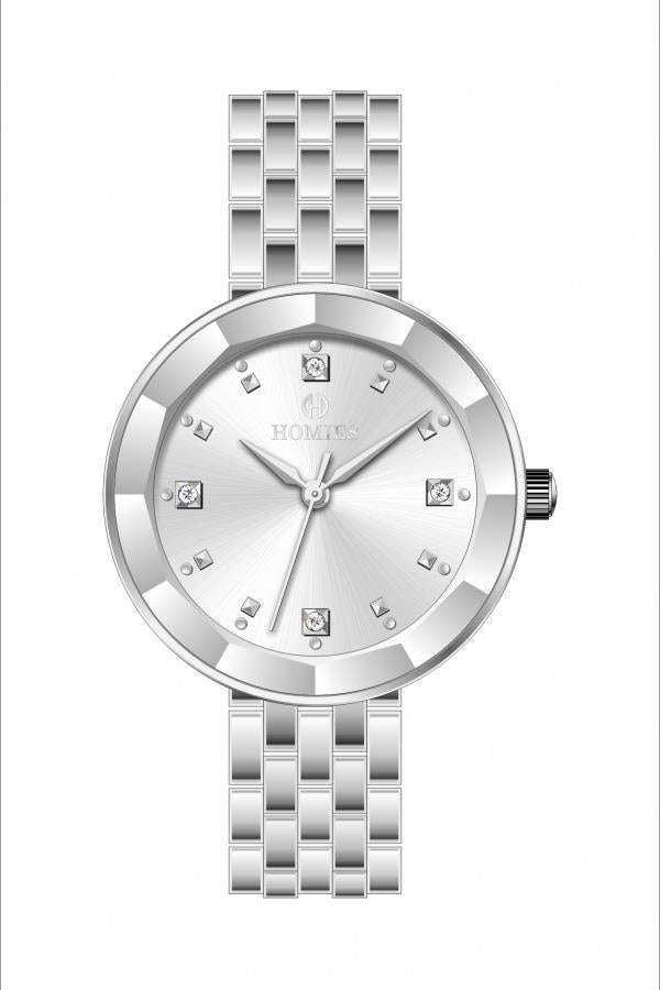 HM25505S01 Çelik Kordonlu Kadın Kol Saati GÜMÜŞ