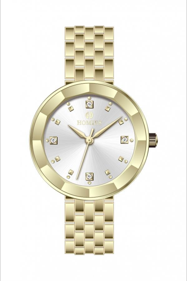 HM25505S01 Çelik Kordonlu Kadın Kol Saati ALTIN