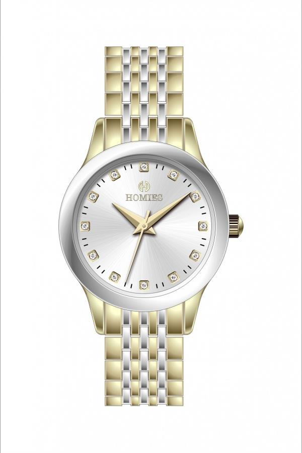 HM25507S01 Çelik Kordonlu Kadın Kol Saati ALTIN - GÜMÜŞ -2