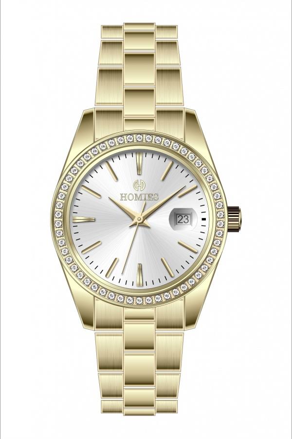 HM25509S01 Çelik Kordonlu Kadın Kol Saati ALTIN