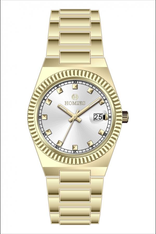 HM25526S01 Çelik Kordonlu Kadın Kol Saati ALTIN