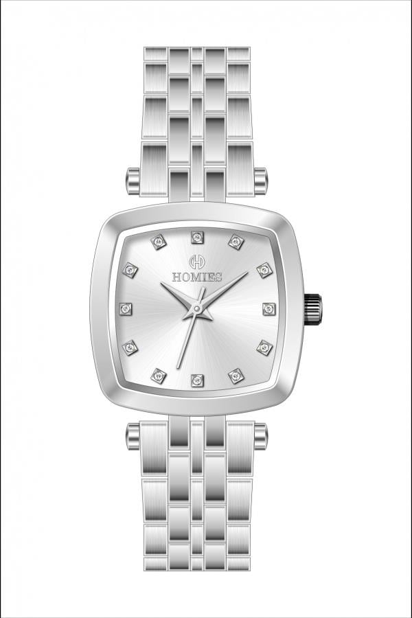 HM25690S01 Çelik Kordonlu Kadın Kol Saati GÜMÜŞ