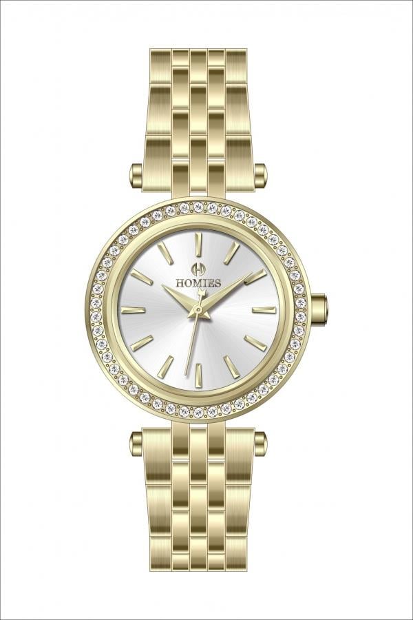 HM26048S01 Çelik Kordonlu Kadın Kol Saati ALTIN