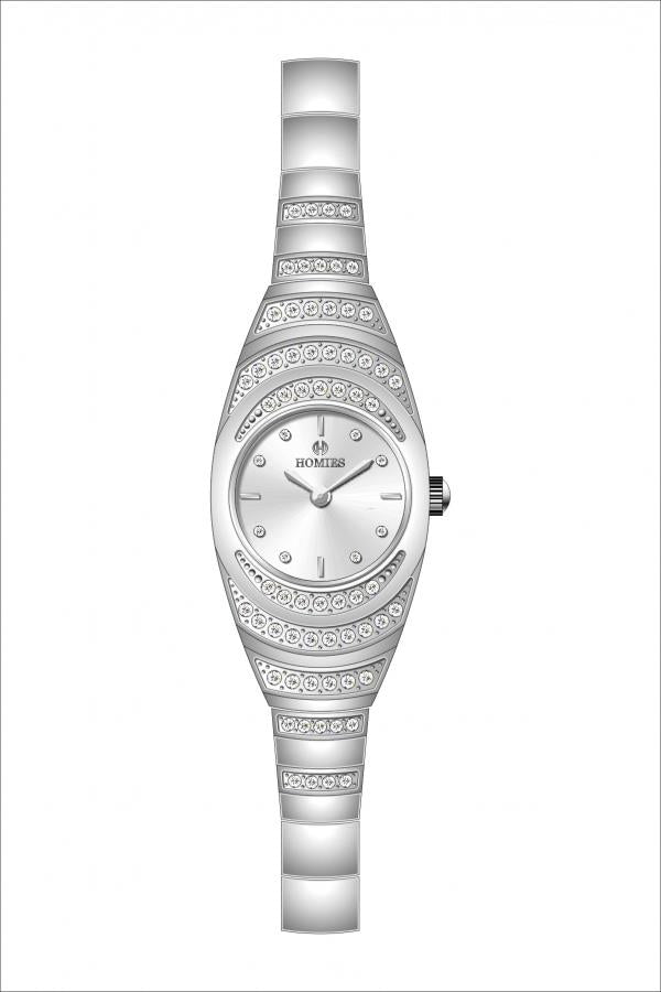 HM26049S01 Çelik Kordonlu Kadın Kol Saati GÜMÜŞ