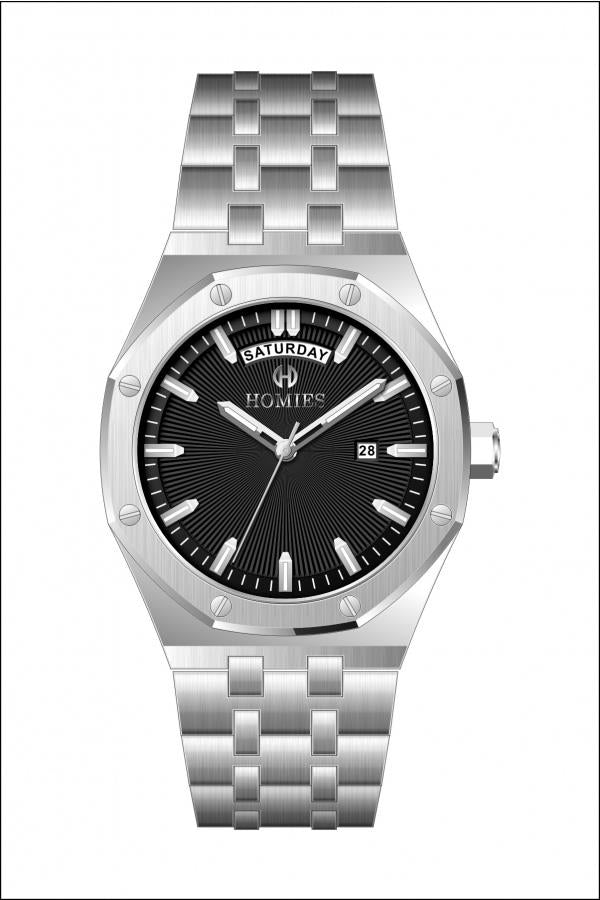 HM26098S01 Çelik Kordonlu Erkek Kol Saati GÜMÜŞ