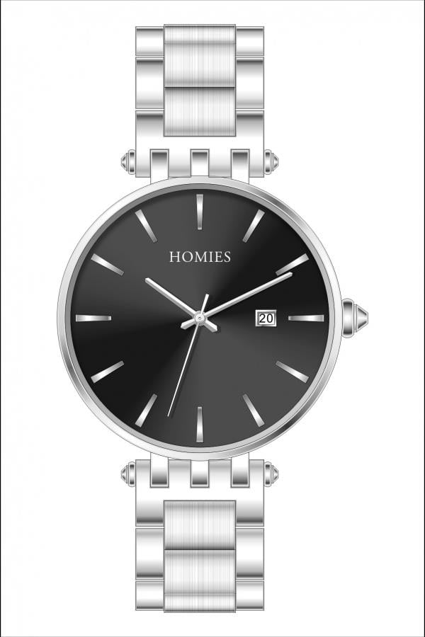 HM26124S01 Çelik Kordonlu Erkek Kol Saati GÜMÜŞ