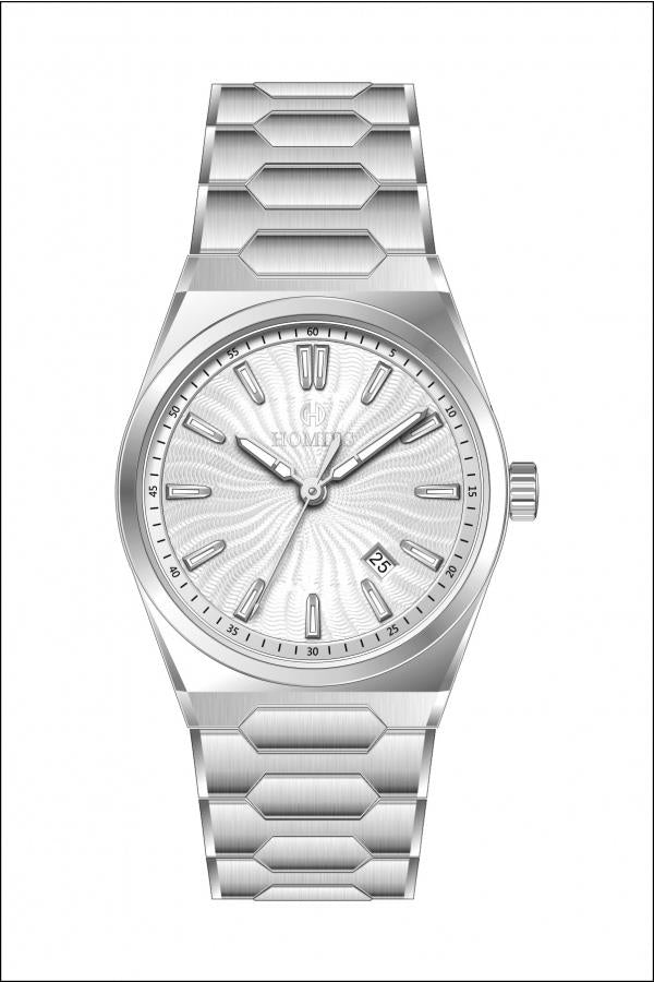 HM26419S01 Çelik Kordonlu Erkek Kol Saati GÜMÜŞ
