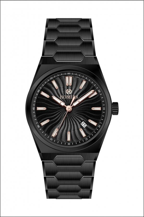 HM26419S01 Çelik Kordonlu Erkek Kol Saati SİYAH - ROSE