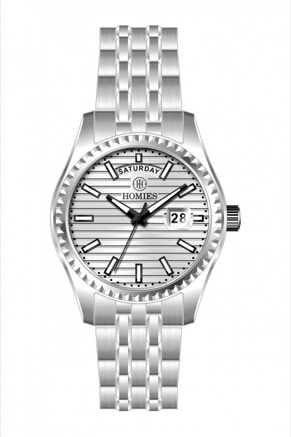 HM27080S01 Çelik Kordonlu Erkek Kol Saati GÜMÜŞ - 5