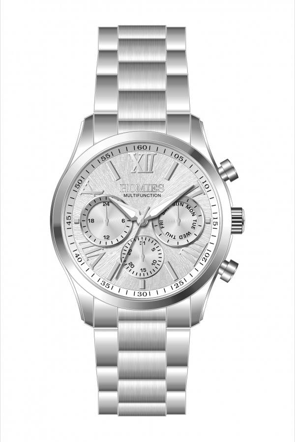 HM27081S01 Çelik Kordonlu Erkek Kol Saati GÜMÜŞ - 7
