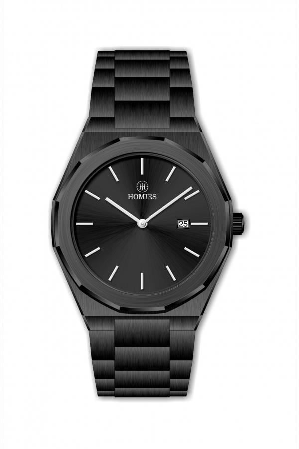 HM27083A01 Çelik Kordonlu Erkek Kol Saati SİYAH