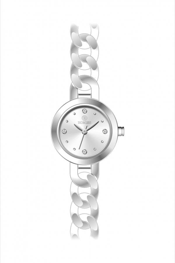 HM27128S01 Çelik Kordonlu Kadın Kol Saati GÜMÜŞ