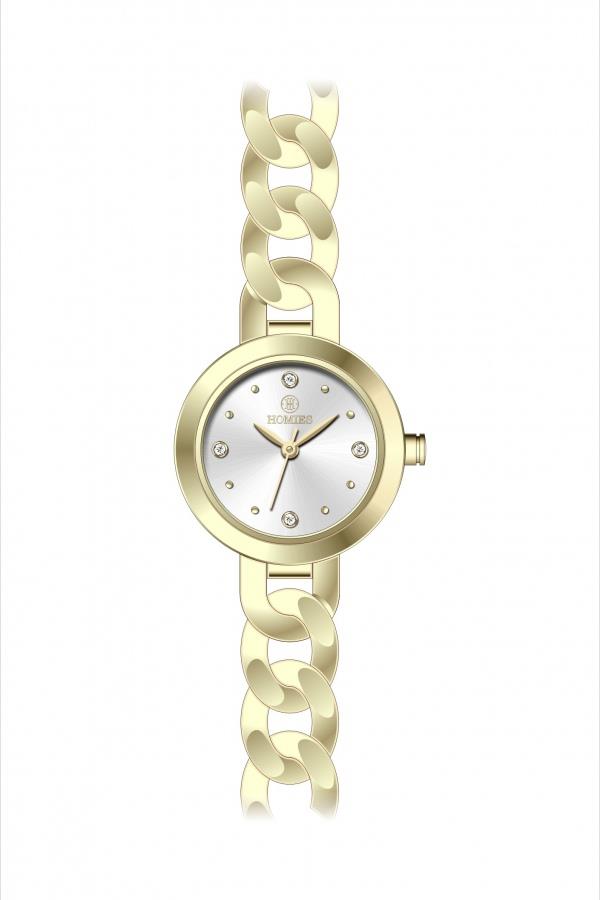HM27128S01 Çelik Kordonlu Kadın Kol Saati ALTIN