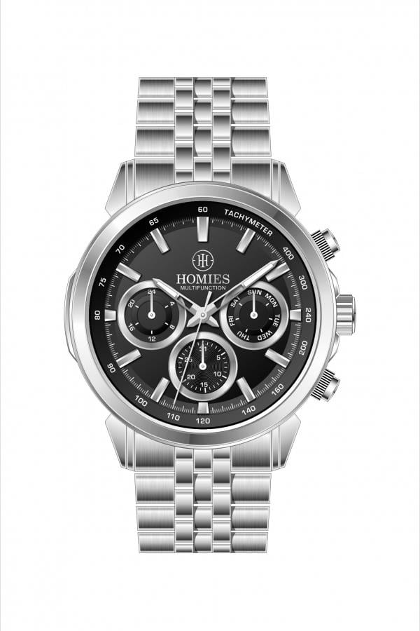 HM27130S01 Çelik Kordonlu Erkek Kol Saati GÜMÜŞ