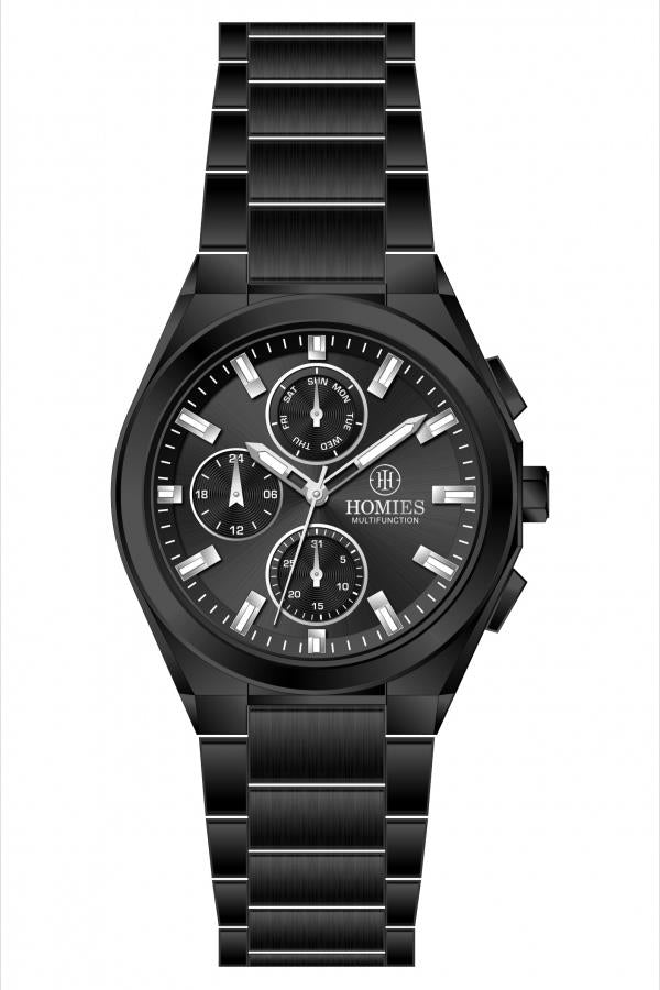 HM27131S01 Çelik Kordonlu Erkek Kol Saati SİYAH