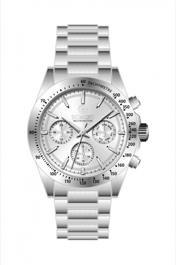 HM27132S01 Çelik Kordonlu Erkek Kol Saati GÜMÜŞ - 2