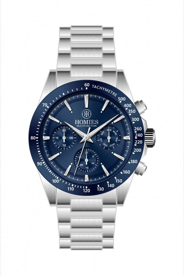 HM27132S01 Çelik Kordonlu Erkek Kol Saati GÜMÜŞ - LACİVERT