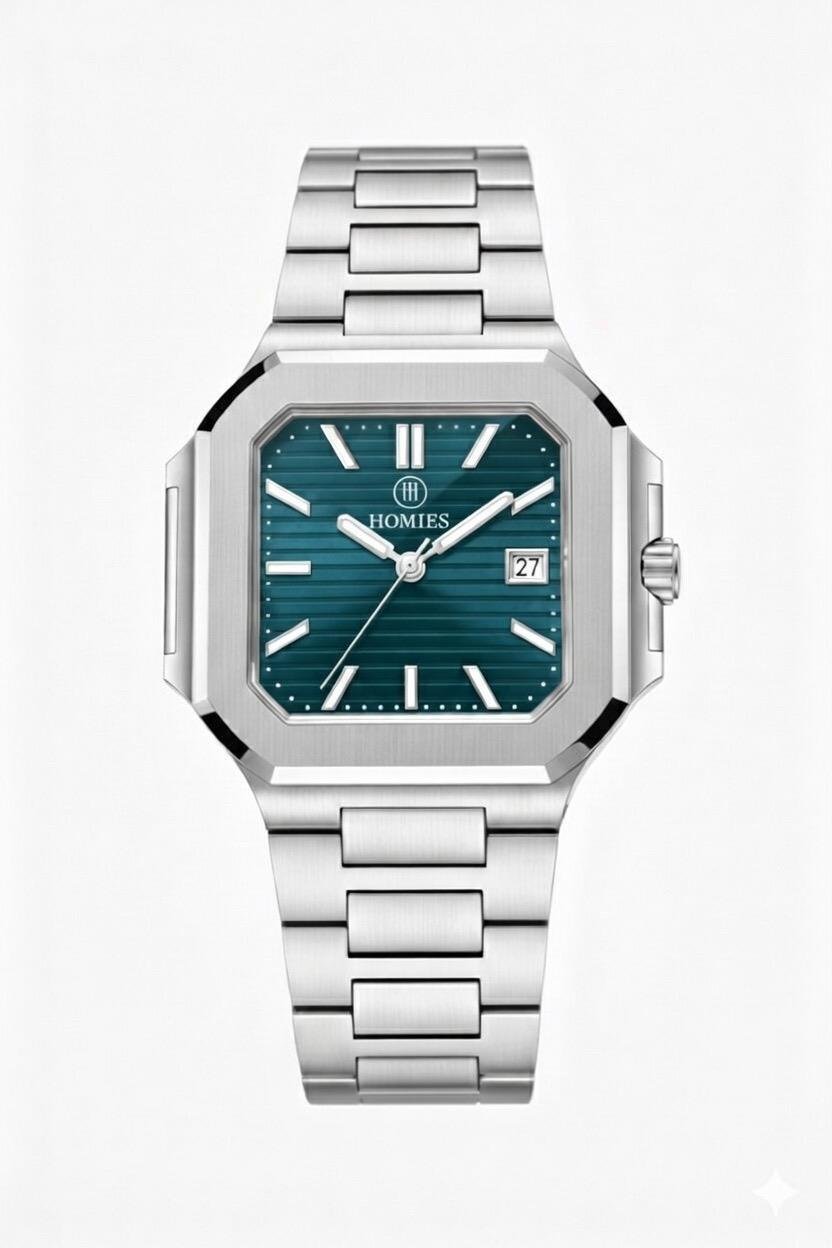 HM27137S01 Çelik Kordonlu Erkek Kol Saati GÜMÜŞ - MAVİ