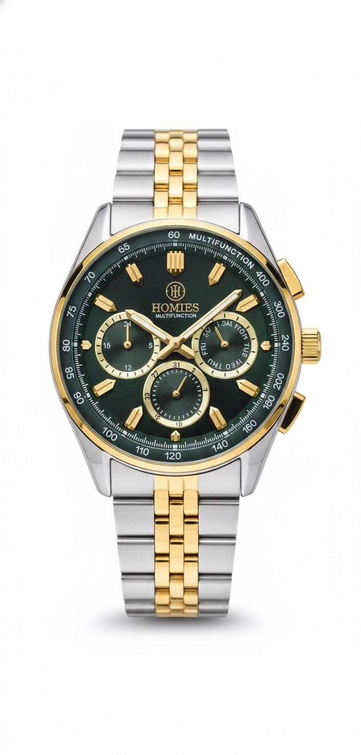 HM27290S01 Çelik Kordonlu Erkek Kol Saati GÜMÜŞ - ALTIN