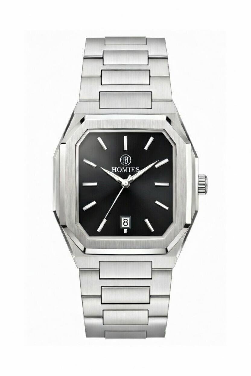 HM27291S01 Çelik Kordonlu Erkek Kol Saati GÜMÜŞ - SİYAH