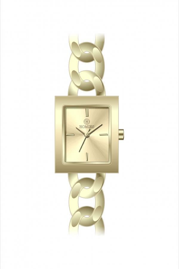 HM27435S01 Çelik Kordonlu Kadın Kol Saati ALTIN - 2