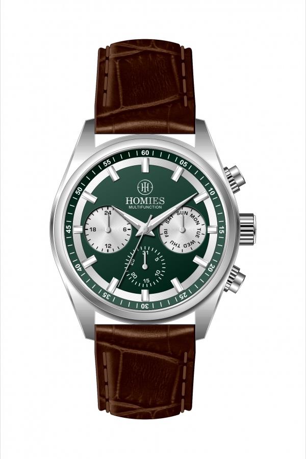 HM27438S01 Deri Kordonlu Erkek Kol Saati GÜMÜŞ - 2