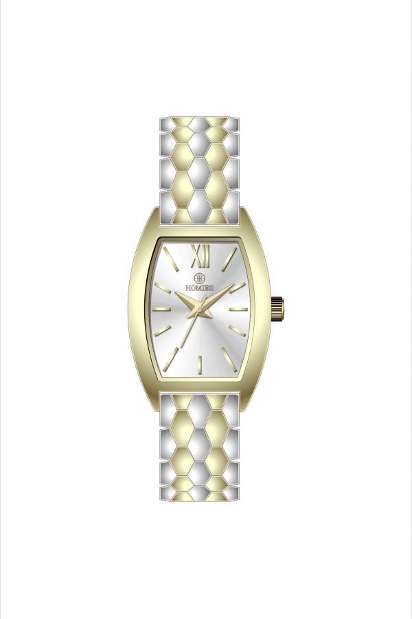 HM27483S01 Çelik Kordonlu Kadın Kol Saati GÜMÜŞ - ALTIN
