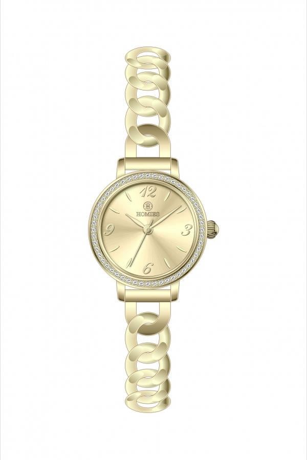 HM27484S01 Çelik Kordonlu Kadın Kol Saati ALTIN - 2