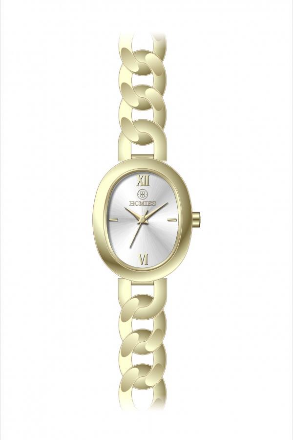 HM27499S01 Çelik Kordonlu Kadın Kol Saati ALTIN