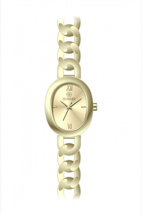 HM27499S01 Çelik Kordonlu Kadın Kol Saati ALTIN - 2