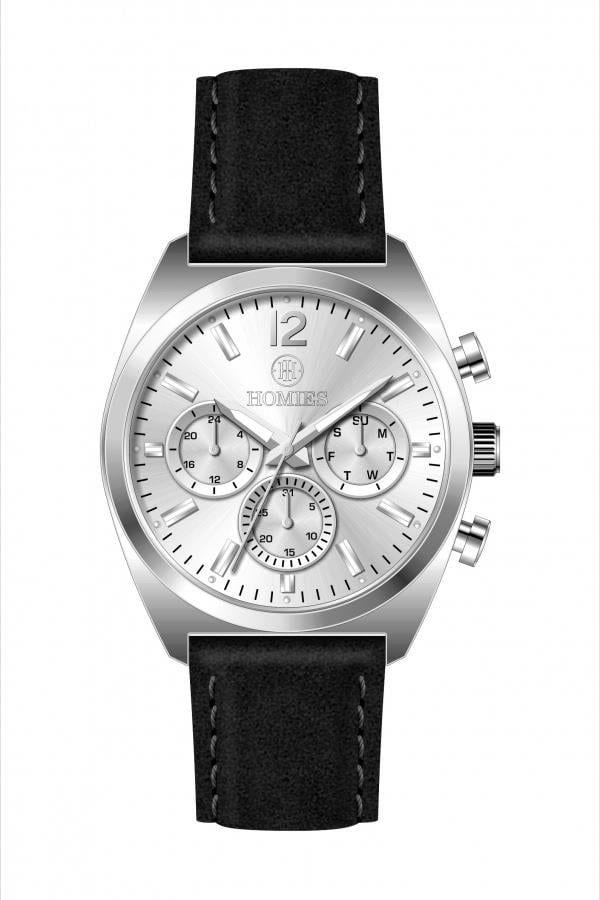 HM27500S01 Deri Kordonlu Erkek Kol Saati GÜMÜŞ - 2