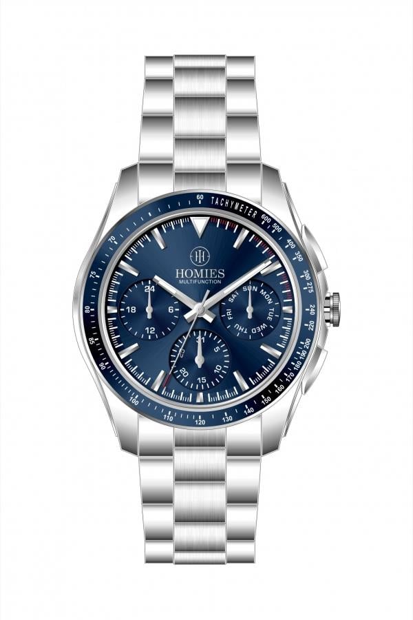 HM27779S01 Çelik Kordonlu Erkek Kol Saati GÜMÜŞ - LACİVERT