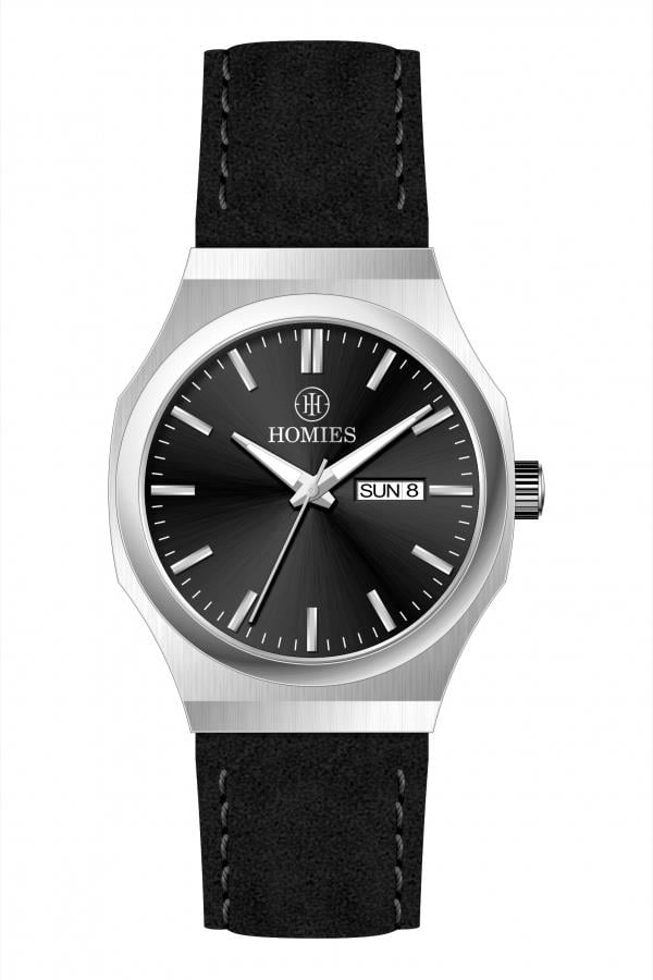 HM27780D01 Deri Kordonlu Erkek Kol Saati GÜMÜŞ - 2