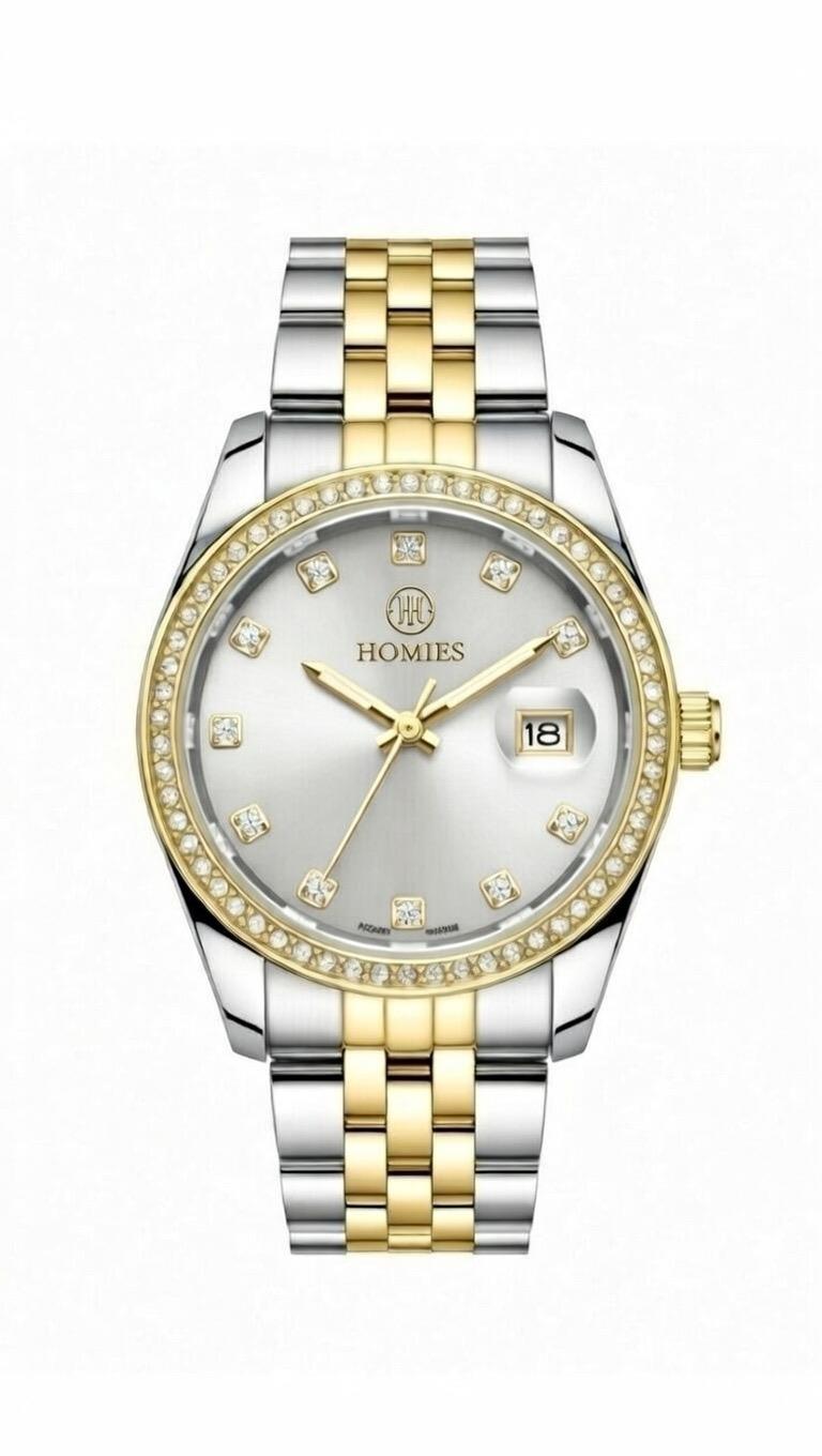 HM28215S01 Çelik Kordonlu Kadın Kol Saati ALTIN - GÜMÜŞ - 2