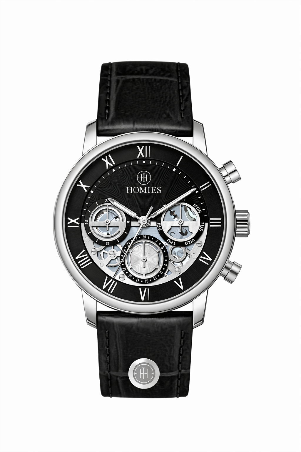 HM28216S01 Deri Kordonlu Erkek Kol Saati GÜMÜŞ