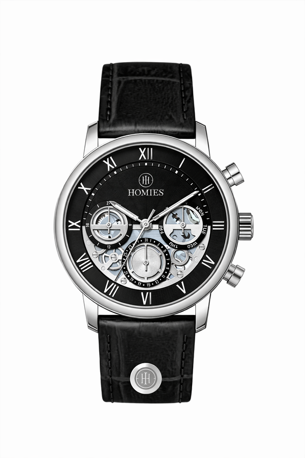 HM28216S01 Deri Kordonlu Erkek Kol Saati GÜMÜŞ