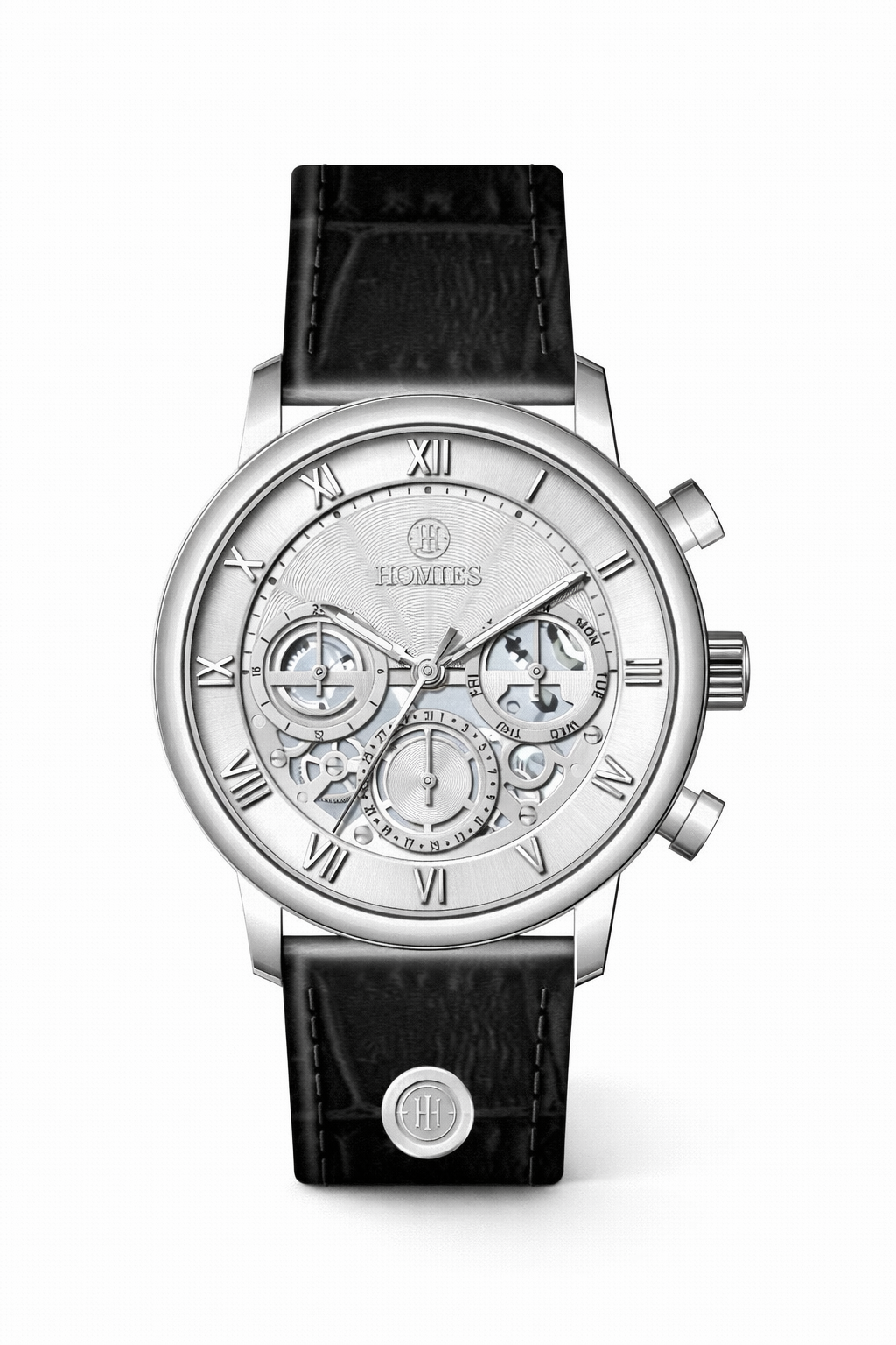 HM28216S01 Deri Kordonlu Erkek Kol Saati GÜMÜŞ - 2