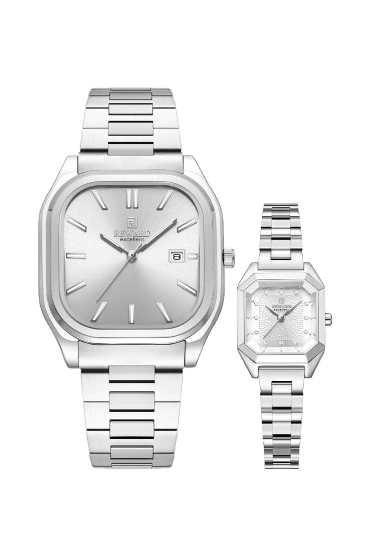 Metal Kordonlu Çift Saati