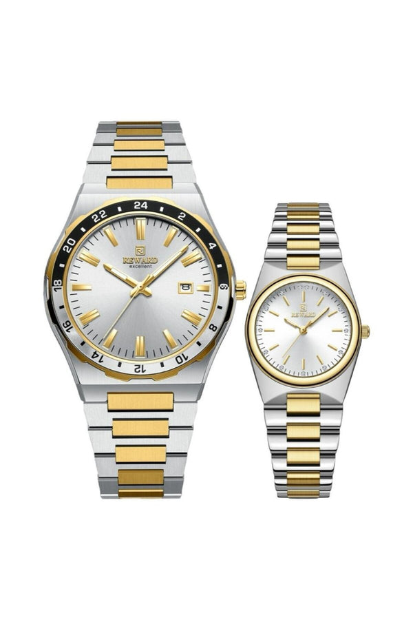 Metal Kordonlu Çift Saati